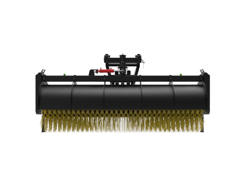 Självjusterande roterande borste till traktor